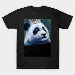 Panda with Crown Oil Painting T-Shirt